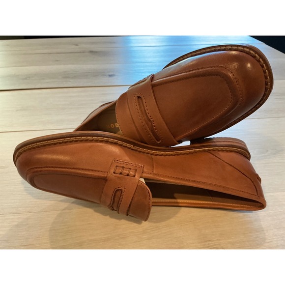 Boden Nya Structured Penny Loafers Tan Women's Size 7.5 New in Box - Picture 8 of 11